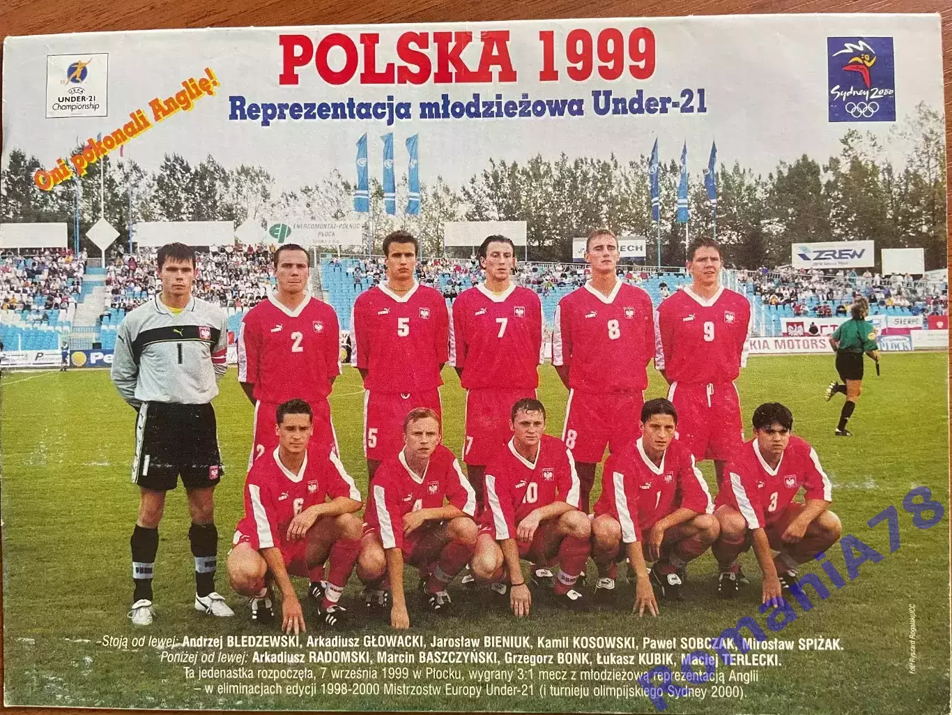 Журнал. Футбол Pilka Nozna N37/1999 Постер Іспанія,Польща,Морьєро. 3