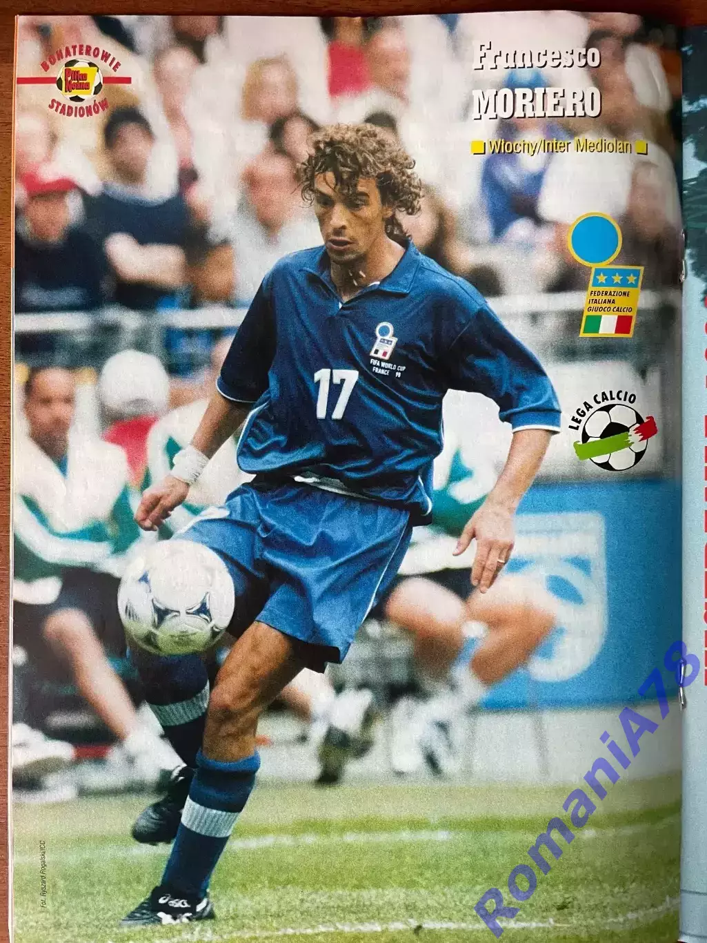 Журнал. Футбол Pilka Nozna N37/1999 Постер Іспанія,Польща,Морьєро. 2