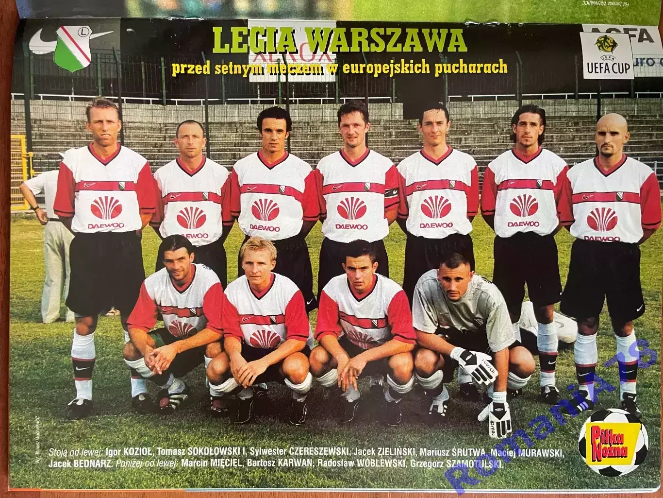 Журнал. Футбол Pilka Nozna N32/1999 Постер Легія,Бусуттіл, Бако,Коку 1