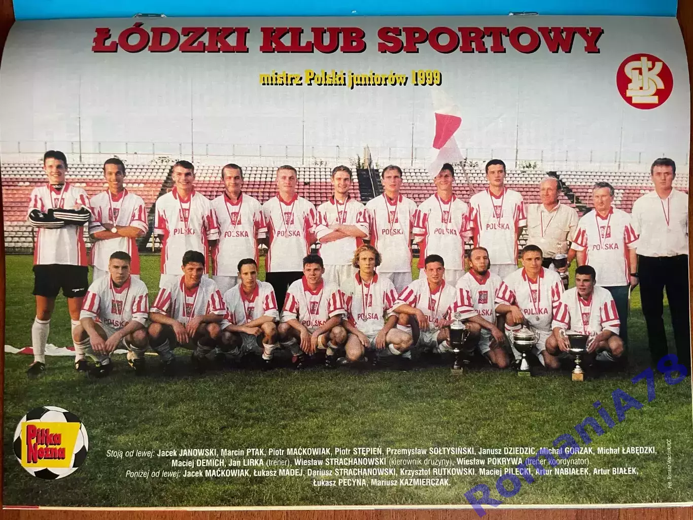 Журнал. Футбол Pilka Nozna N29/1999 Постер Лаціо. 3