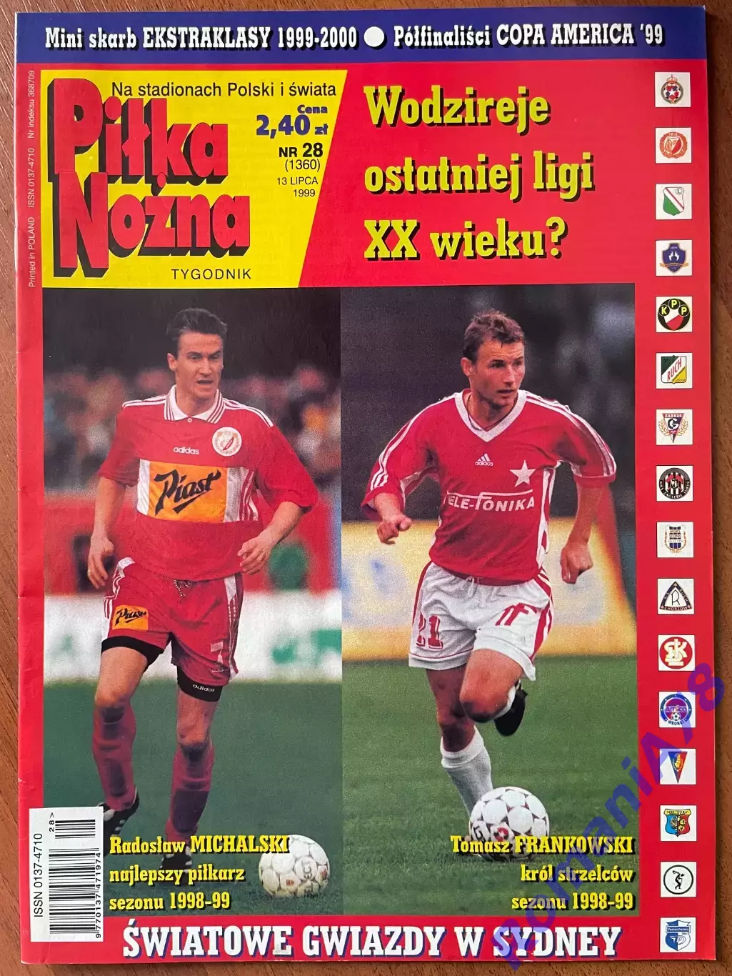 Журнал. Футбол Pilka Nozna N28/1999 Постер Цитко,Павлак,Зірки