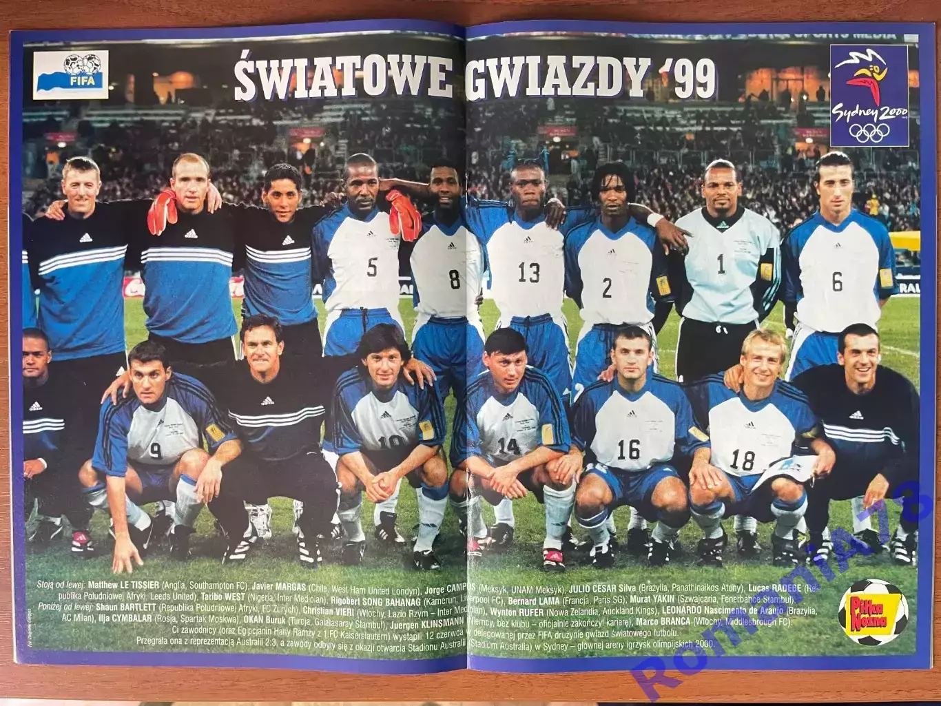 Журнал. Футбол Pilka Nozna N28/1999 Постер Цитко,Павлак,Зірки 1