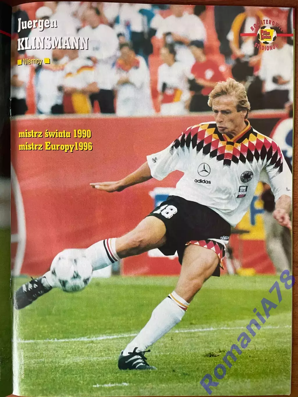 Журнал. Футбол Pilka Nozna N25/1999 Постер Аміка,Клінсманн,Іван. 2