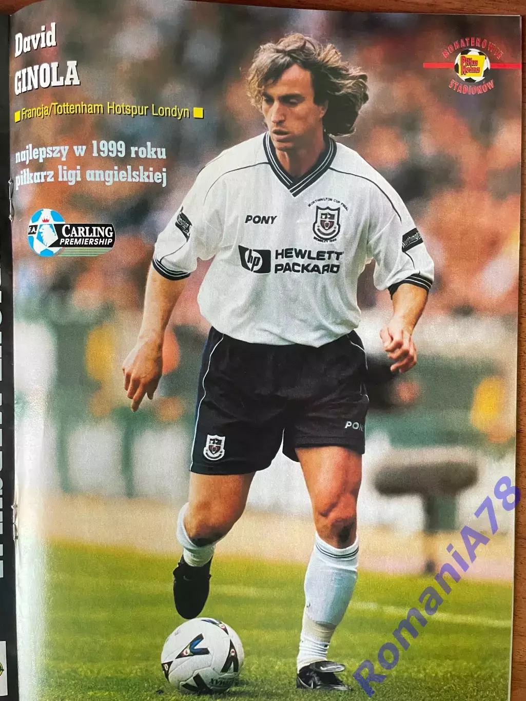 Журнал. Футбол Pilka Nozna N24/1999 Постер Марсель,Жинола 2