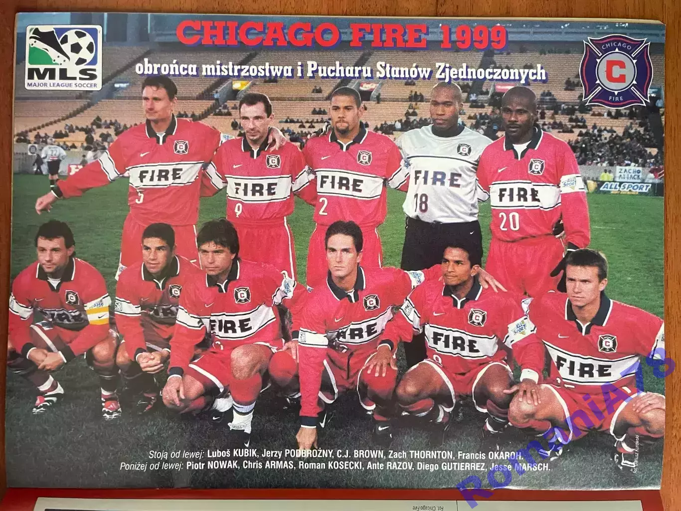 Журнал. Футбол Pilka Nozna N21/1999 Постер Чикаго,Буффон, Маттеус,Вроблевскі 1