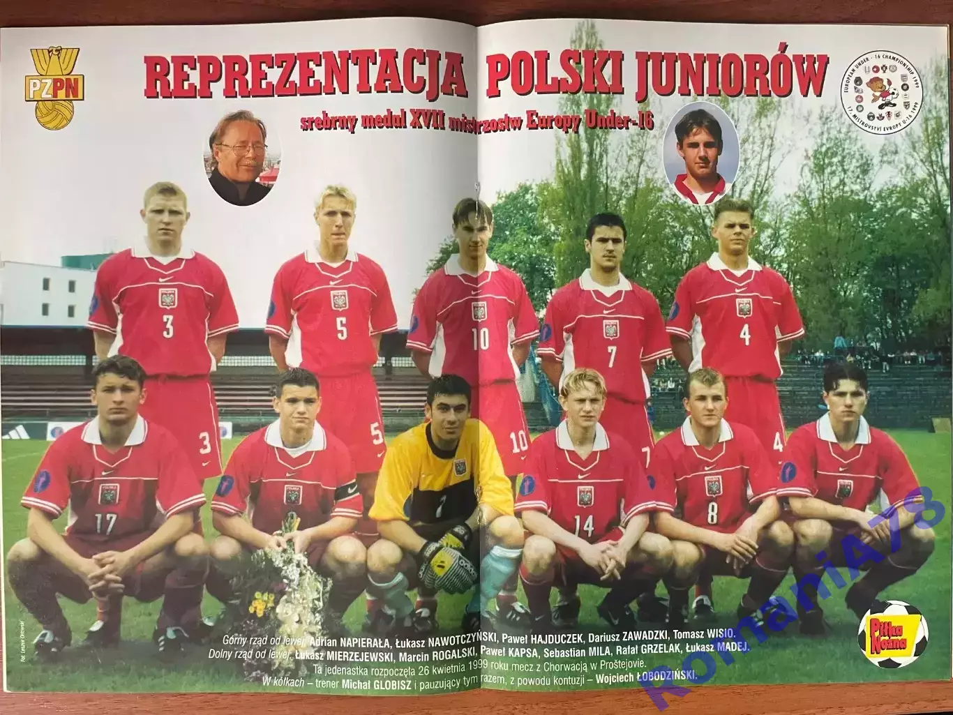 Журнал. Футбол Pilka Nozna N20/1999 Постер Польша,Притц,Парма. 2