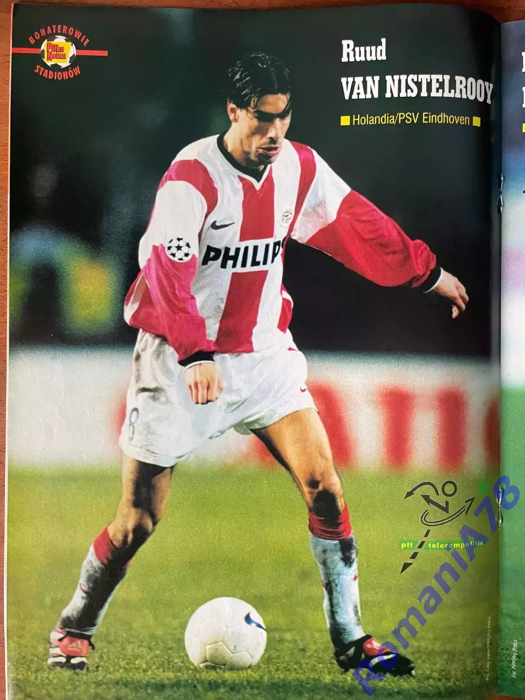 Журнал. Футбол Pilka Nozna N17/1999 Постер Ван Ністелрой,Дельвеккіо,Лампард. 4