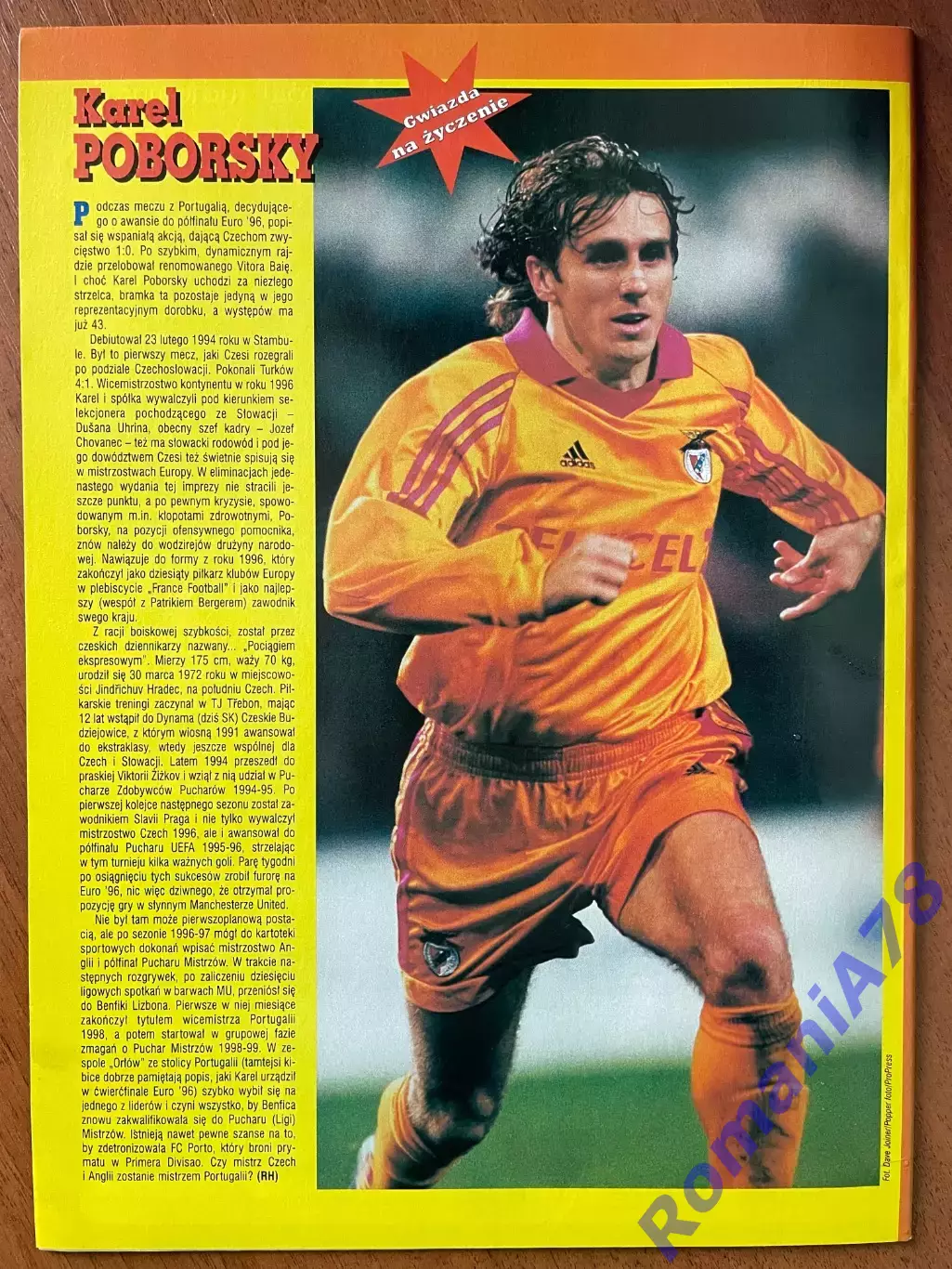 Журнал. Футбол Pilka Nozna N15/1999 Постер Пойет,Кан,Агілера,Поборскі. 3