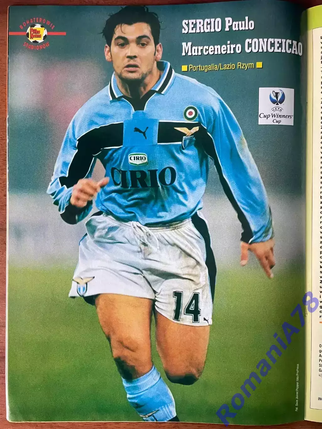 Журнал. Футбол Pilka Nozna N14/1999 Постер Англія,Лєх,Консейсао,Швеція. 3