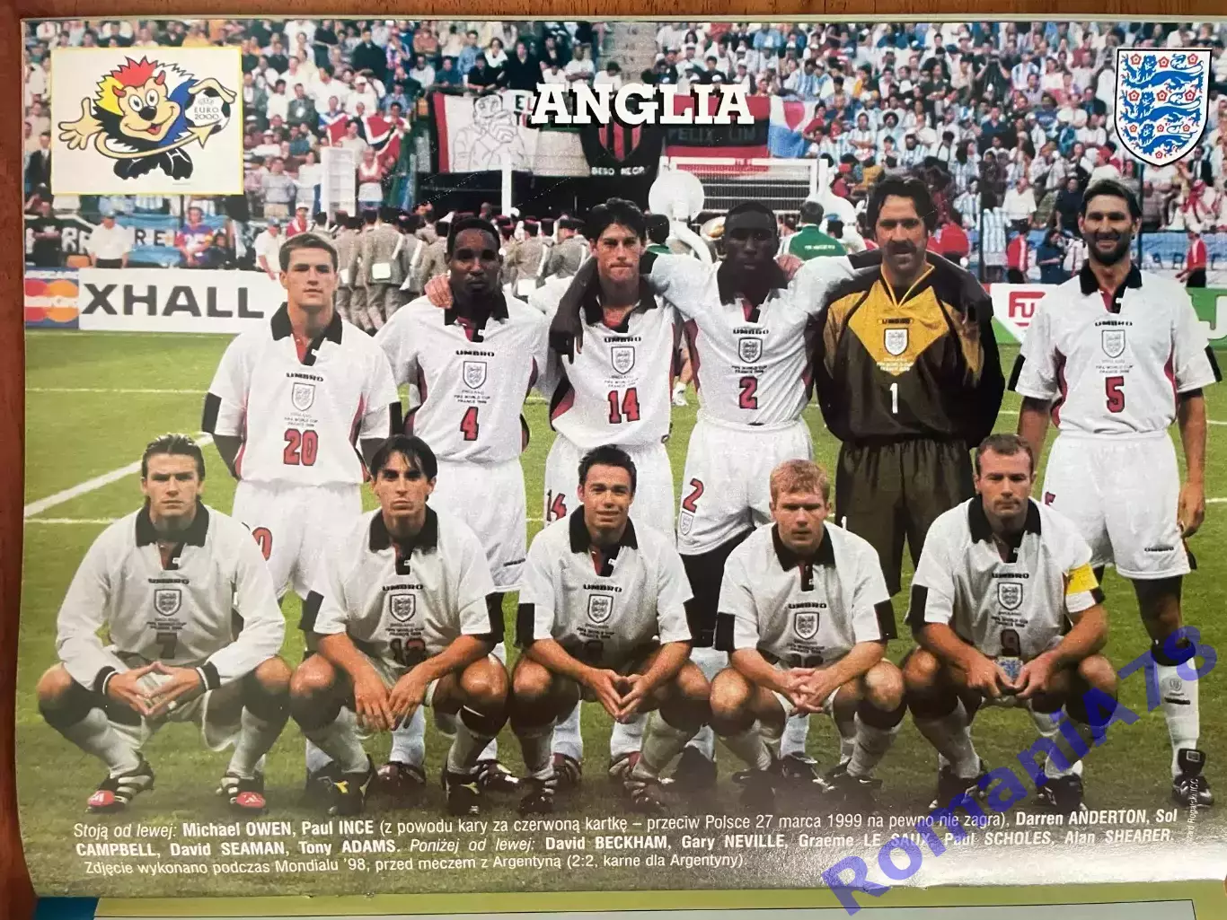 Журнал. Футбол Pilka Nozna N12/1999 Постер Швеція,Англія,Польща,Бекхем. 2