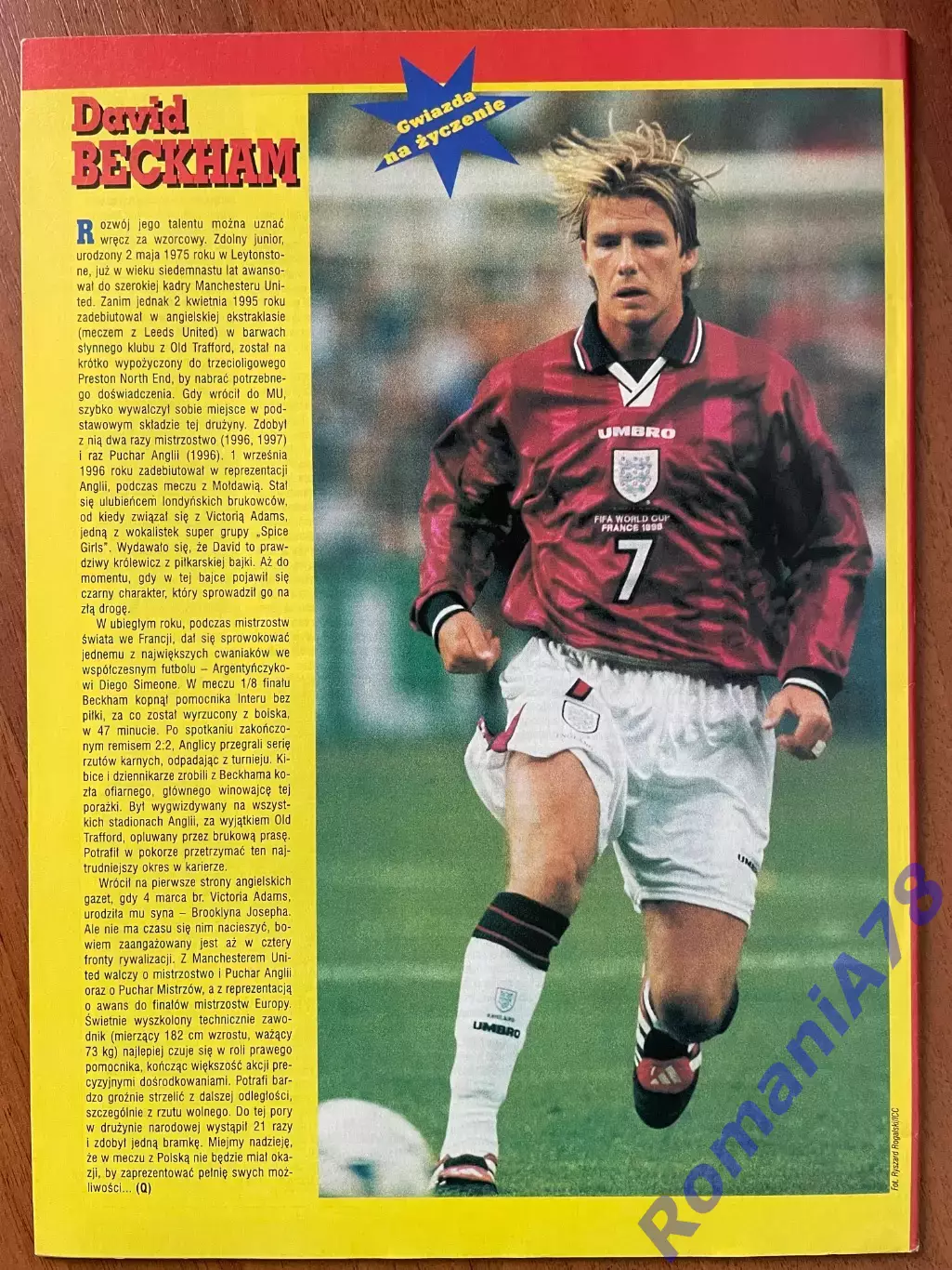 Журнал. Футбол Pilka Nozna N12/1999 Постер Швеція,Англія,Польща,Бекхем. 4