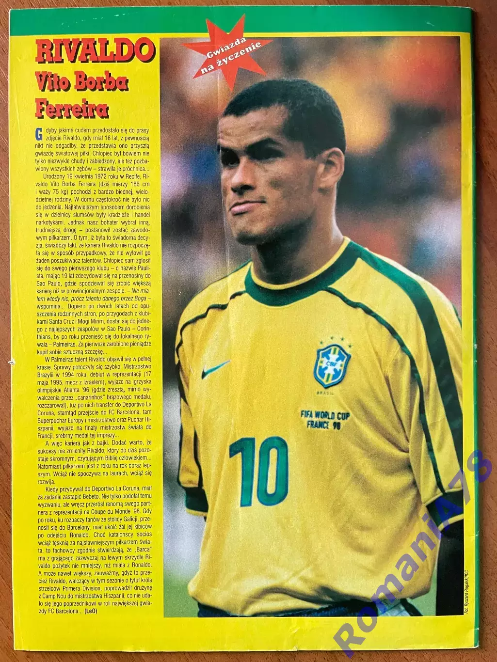 Журнал. Футбол Pilka Nozna N10/1999 Постер Мальдіні,Недвед.. 3