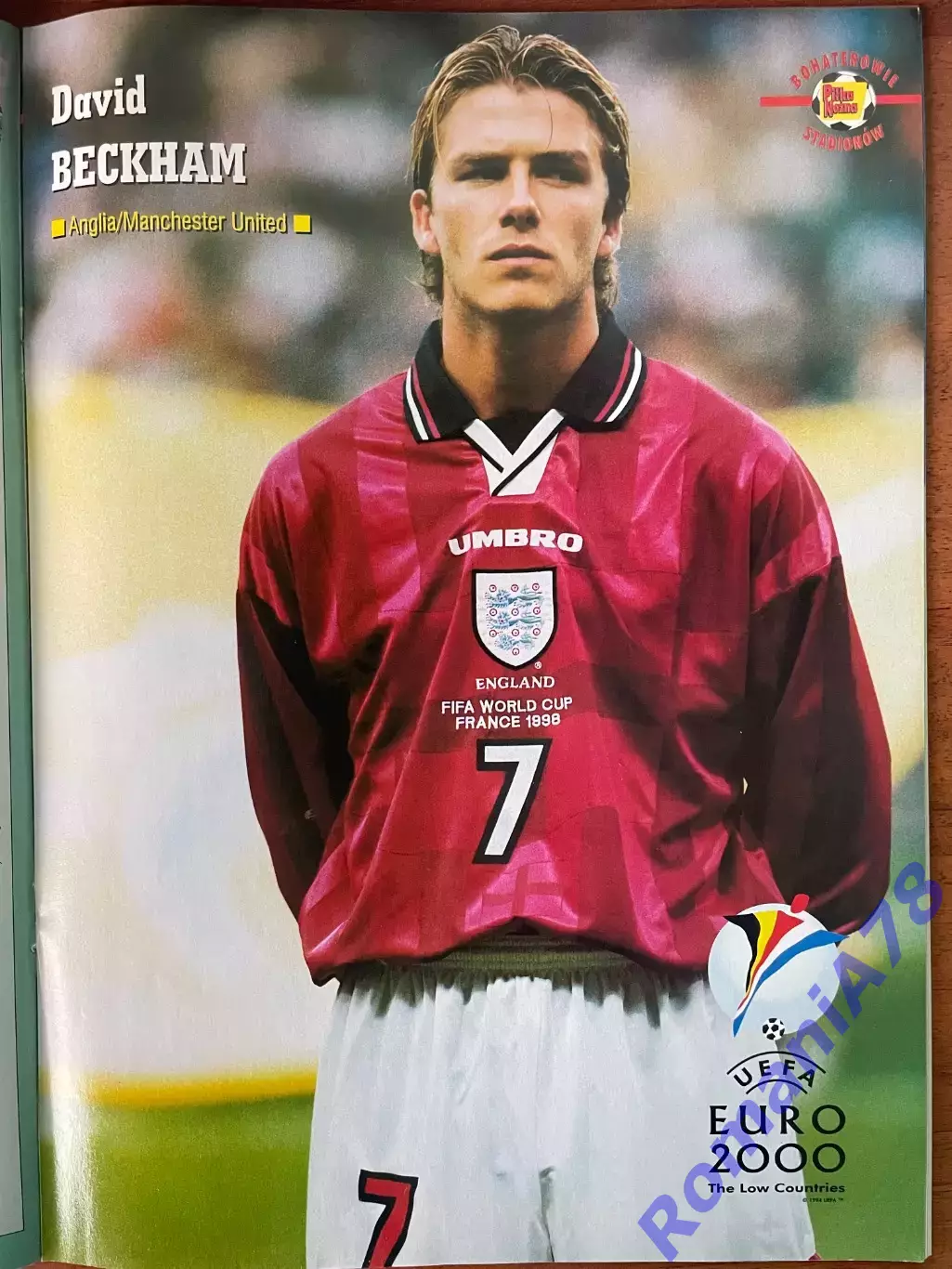 Журнал. Футбол Pilka Nozna N8/1999 Постер Коул,Шварц,Бекхем,Андерссон. 3