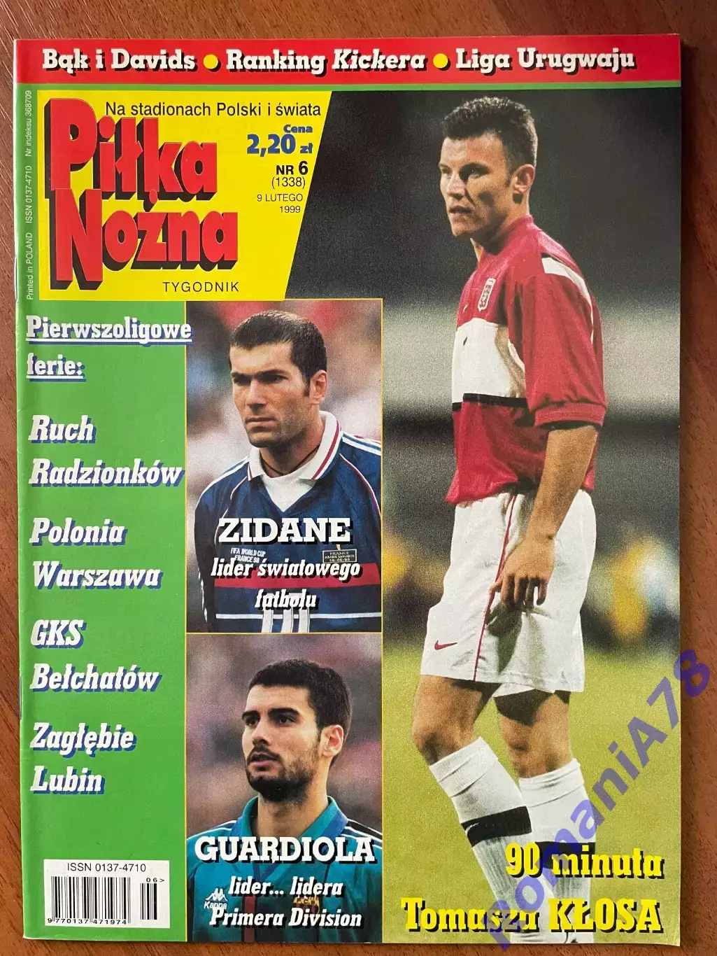 Журнал. Футбол Pilka Nozna N6/1999 Постер Баварія,Анрі,Гурнік