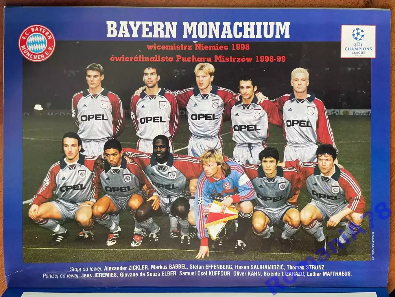 Журнал. Футбол Pilka Nozna N6/1999 Постер Баварія,Анрі,Гурнік 1