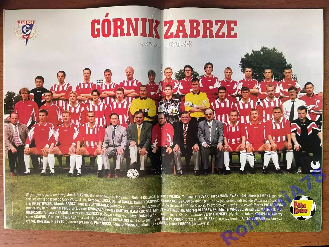 Журнал. Футбол Pilka Nozna N6/1999 Постер Баварія,Анрі,Гурнік 3