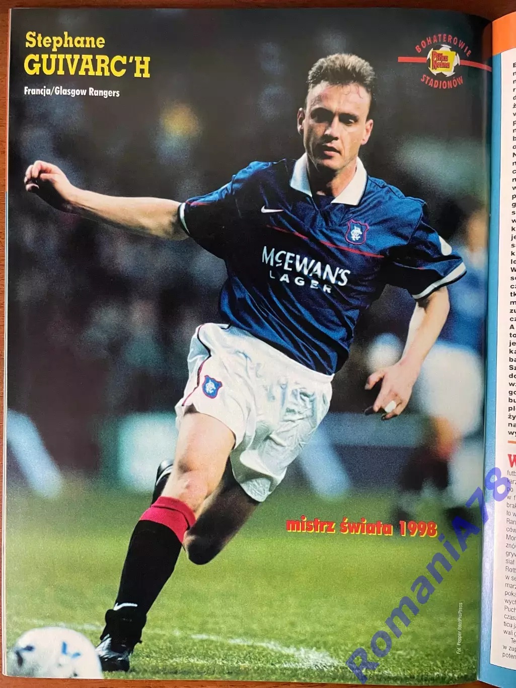 Журнал. Футбол Pilka Nozna N5/1999 Постер Нуман,Ларссон,Гіварш,Лізаразю. 2