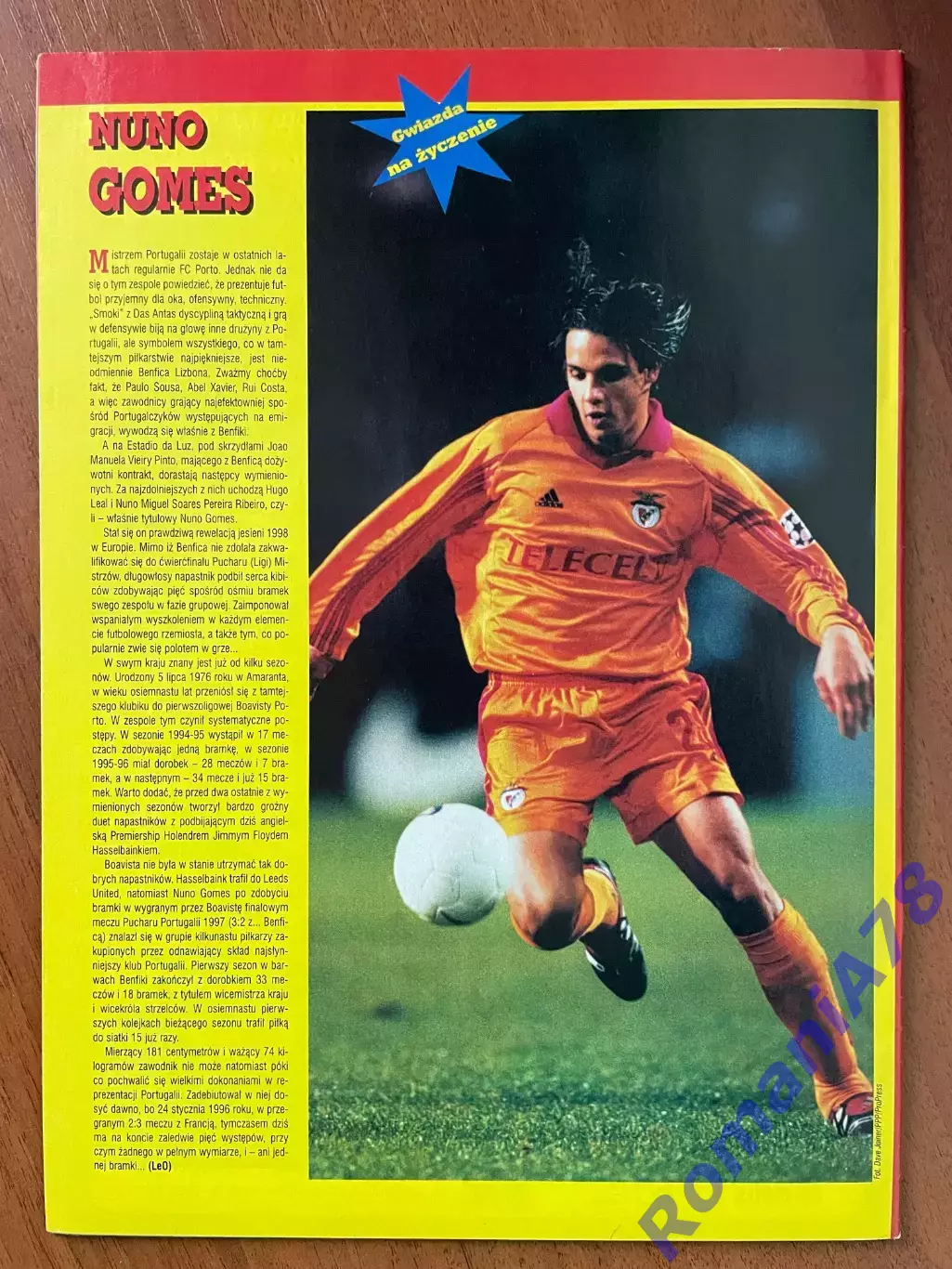 Журнал. Футбол Pilka Nozna N4/1999 Постер Верон,Корея. 3