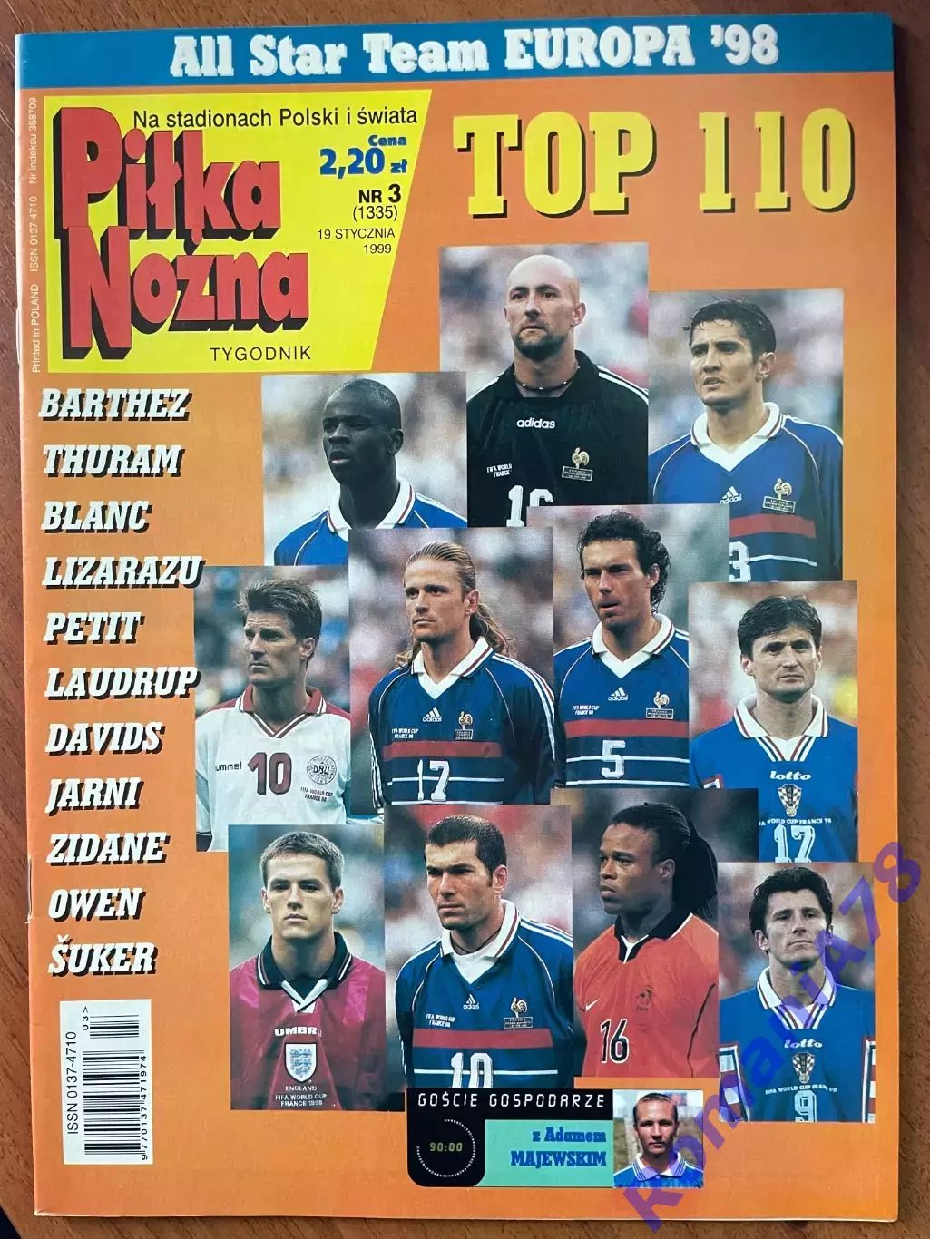 Журнал. Футбол Pilka Nozna N3/1999 Постер Норвегія,Лаудруп,Пальюка.