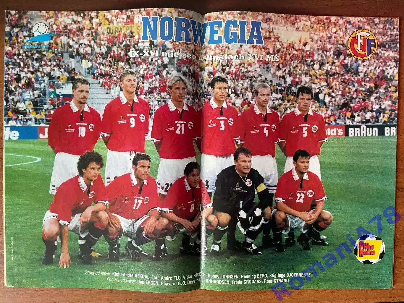 Журнал. Футбол Pilka Nozna N3/1999 Постер Норвегія,Лаудруп,Пальюка. 1