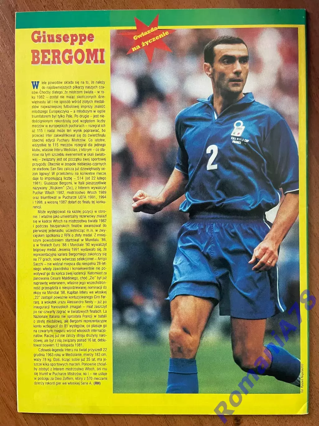 Журнал. Футбол Pilka Nozna N2/1999 Постер Байер,Бергомі 1