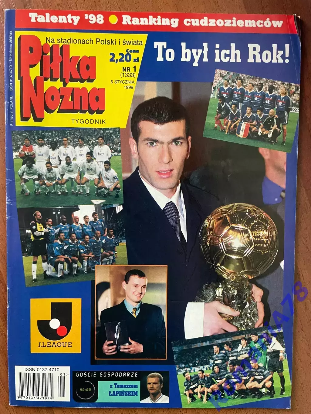 Журнал. Футбол Pilka Nozna N1/1999 Постер Данія,Осасуна,Макманаман