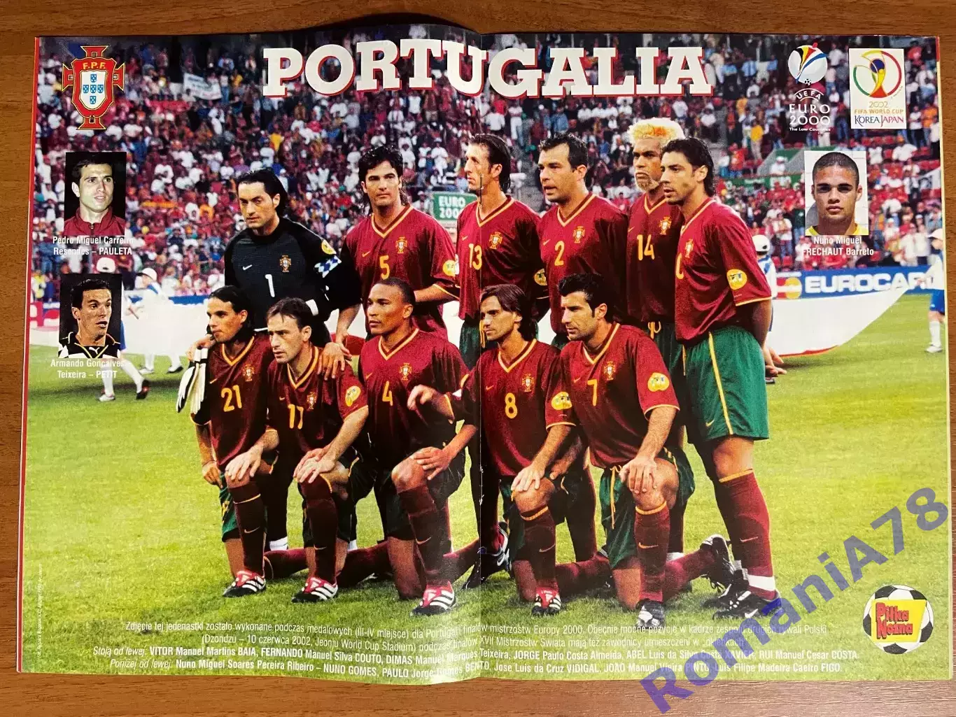Журнал. Футбол Pilka Nozna N1/ 2002.Постер Португалія 1