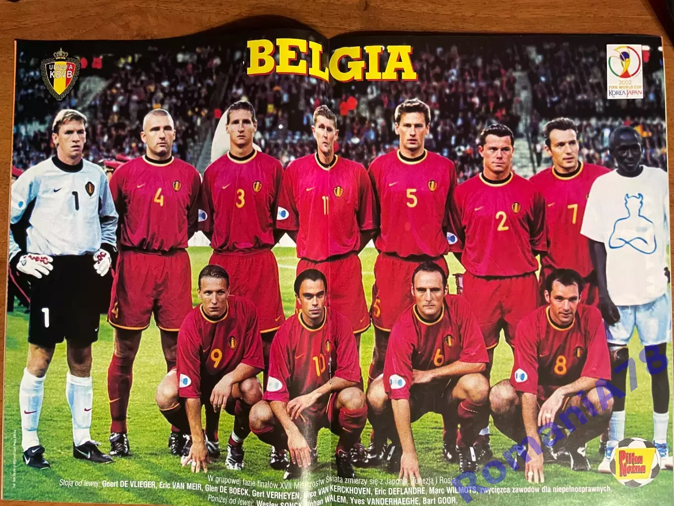 Журнал.Футбол Pilka Nozna N7/ 2002.Постер Швеція,Бельгія. 2