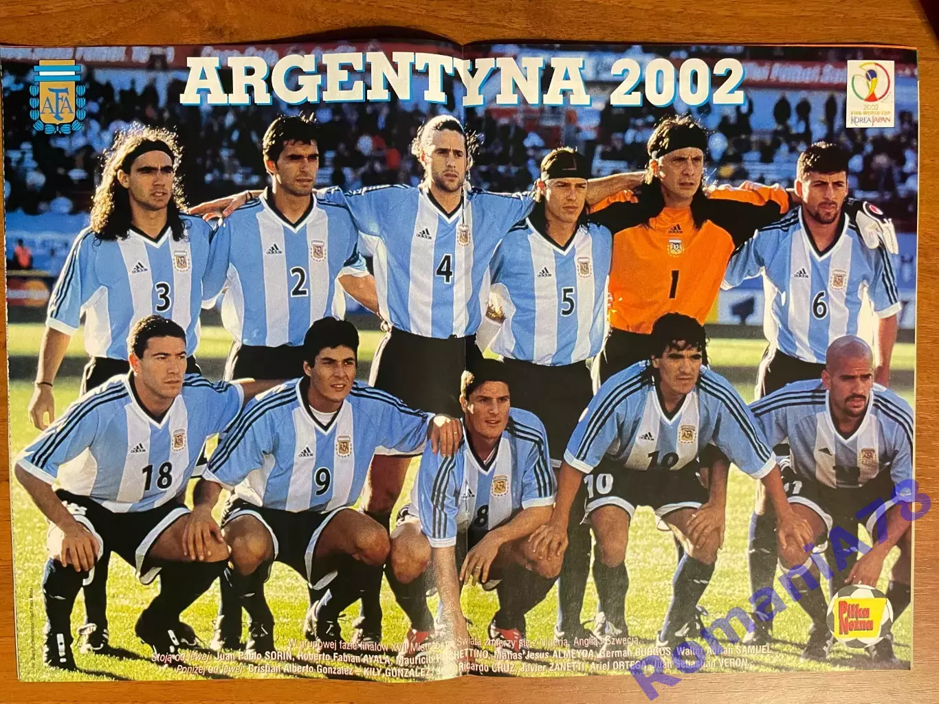 Журнал.Футбол Pilka Nozna N15/ 2002.Постер Аргентина . 1