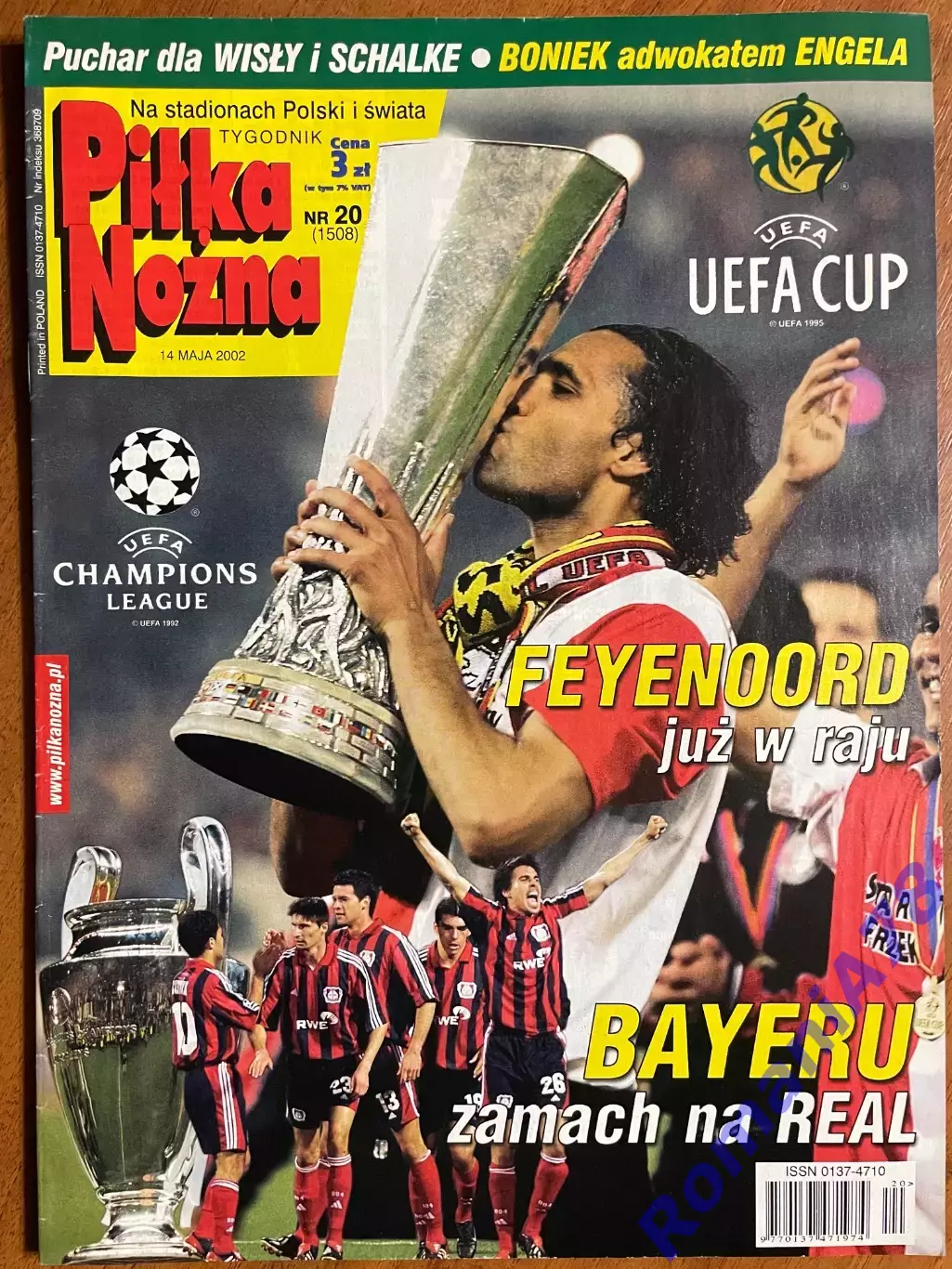 Журнал.Футбол Pilka Nozna N20/ 2002.Постер Польща.