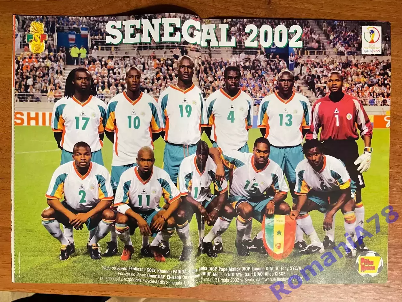 Журнал.Футбол Pilka Nozna N24/ 2002.Постер Сенегал. 1