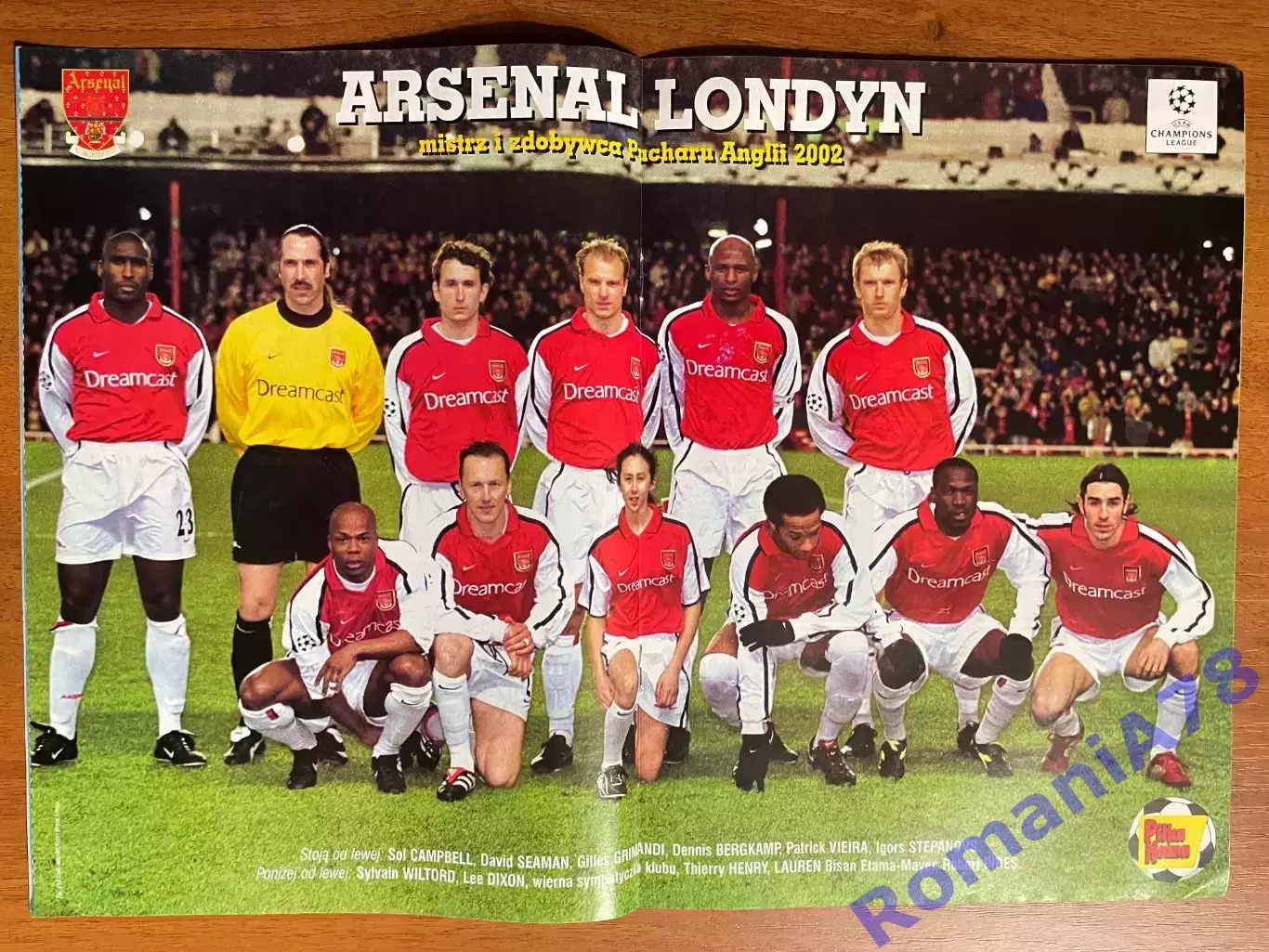 Журнал.Футбол Pilka Nozna N32/ 2002.Постер Арсенал 1