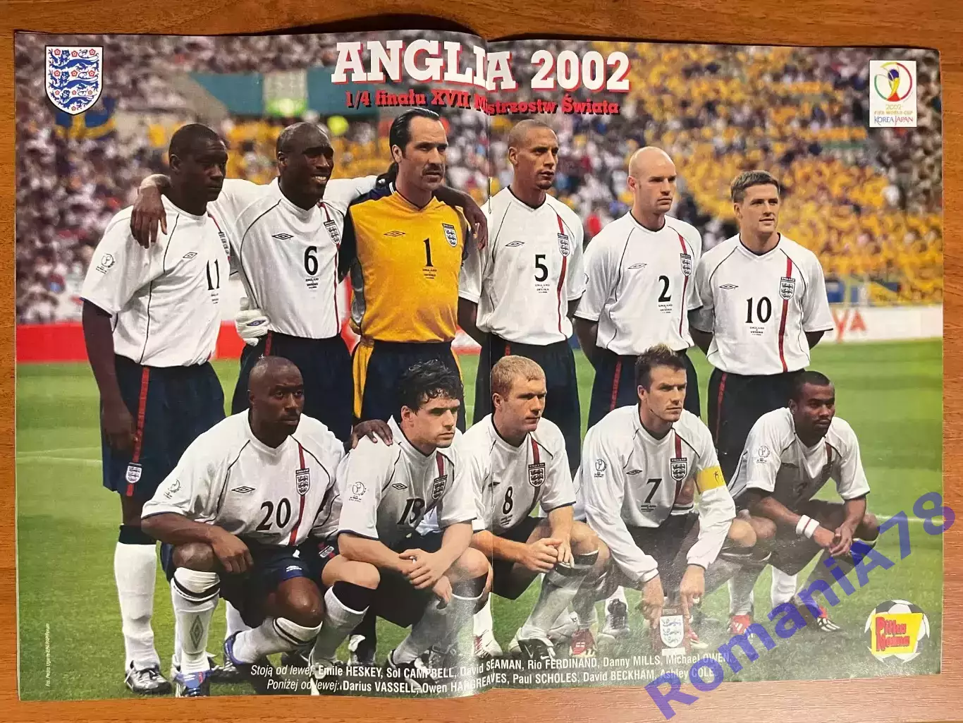 Журнал.Футбол Pilka Nozna N35/ 2002.Постер Англія 1