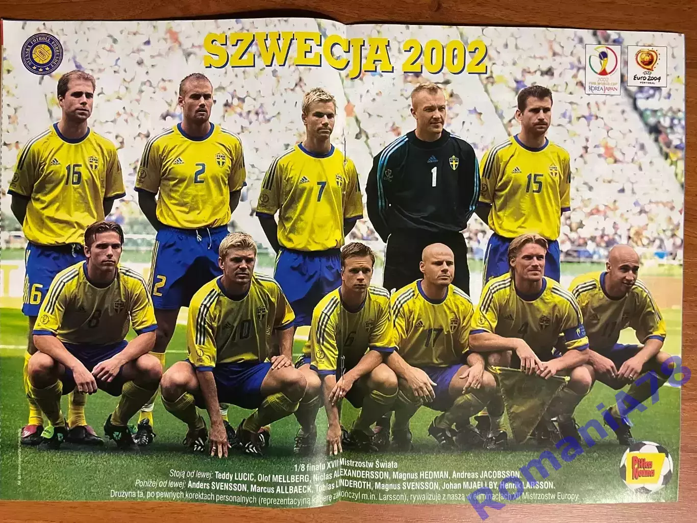 Журнал.Футбол Pilka Nozna N41/ 2002.Постер Швеція 1