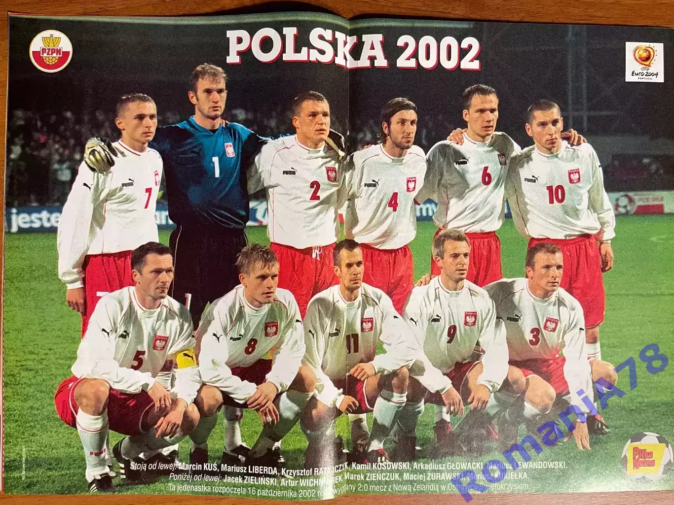 Журнал.Футбол Pilka Nozna N43/ 2002.Постер Польща 1