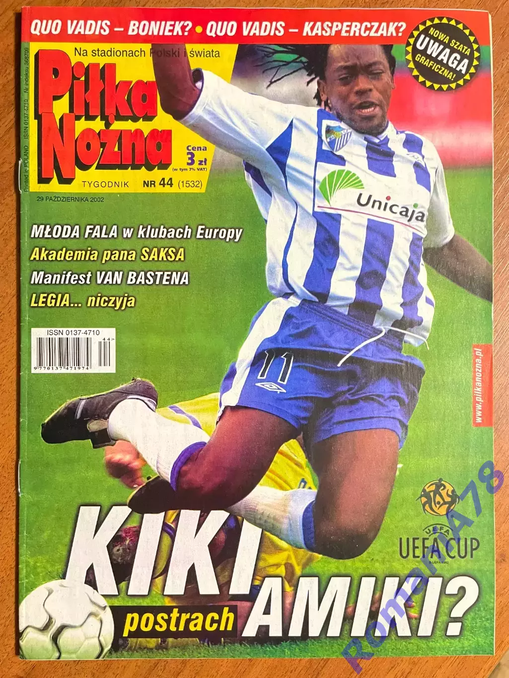 Журнал.Футбол Pilka Nozna N44/ 2002.Постер Парагвай