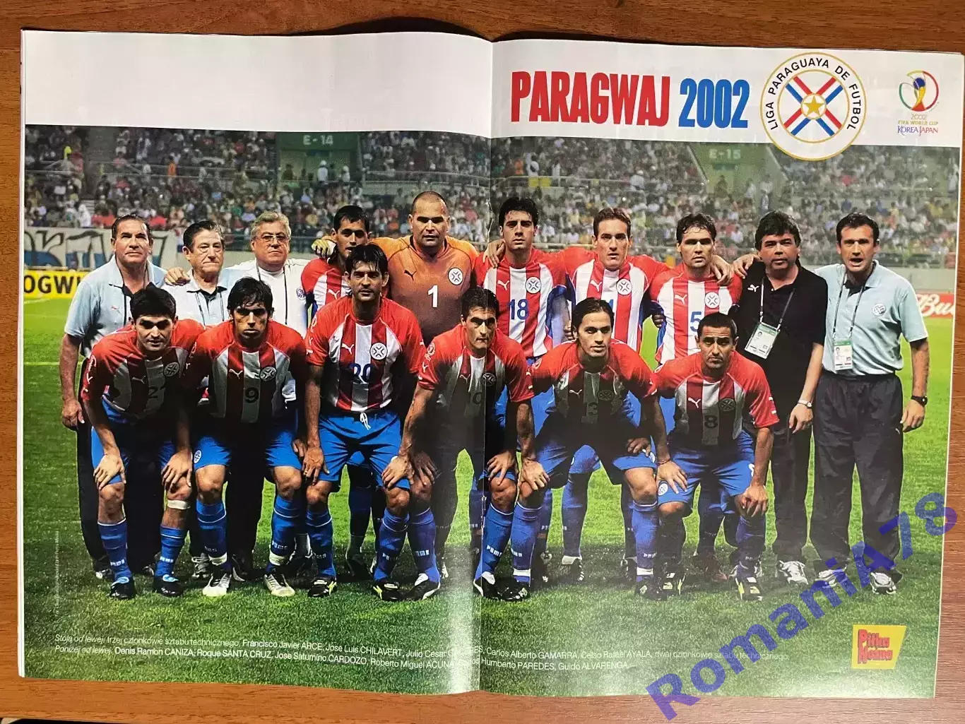 Журнал.Футбол Pilka Nozna N44/ 2002.Постер Парагвай 1