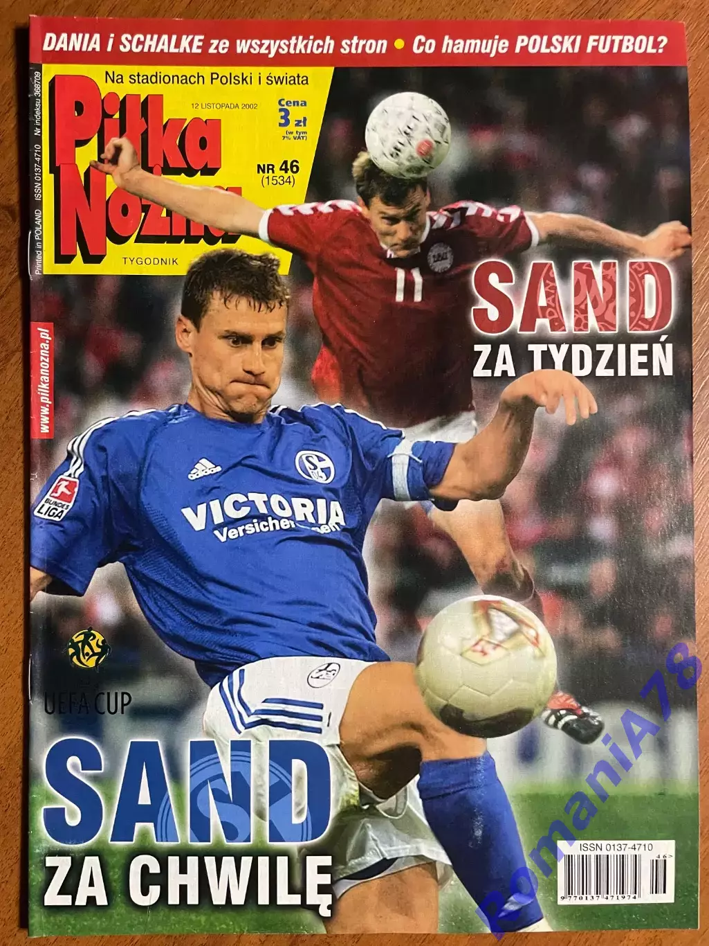Журнал.Футбол Pilka Nozna N46/ 2002.Постер Данія