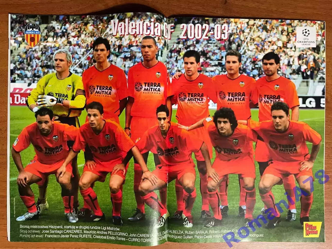 Журнал.Футбол Pilka Nozna N52-53/ 2002.Постер Валенсія 1