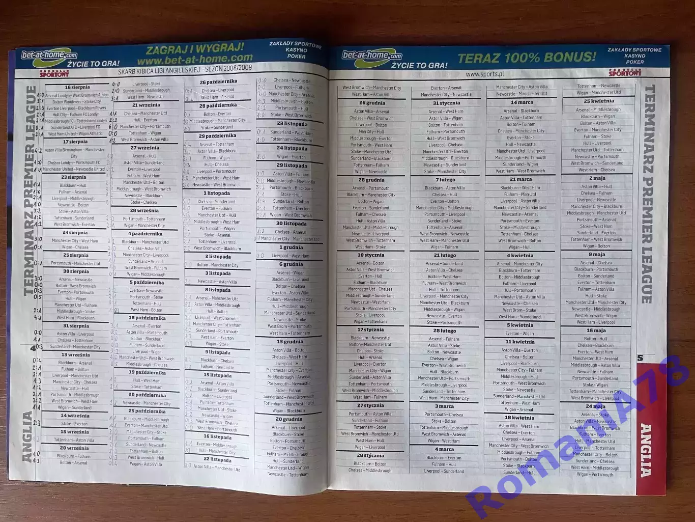 Журнал. Футбол .Skarb Kibica.Спецвипуск.Англія.2008/2009 1