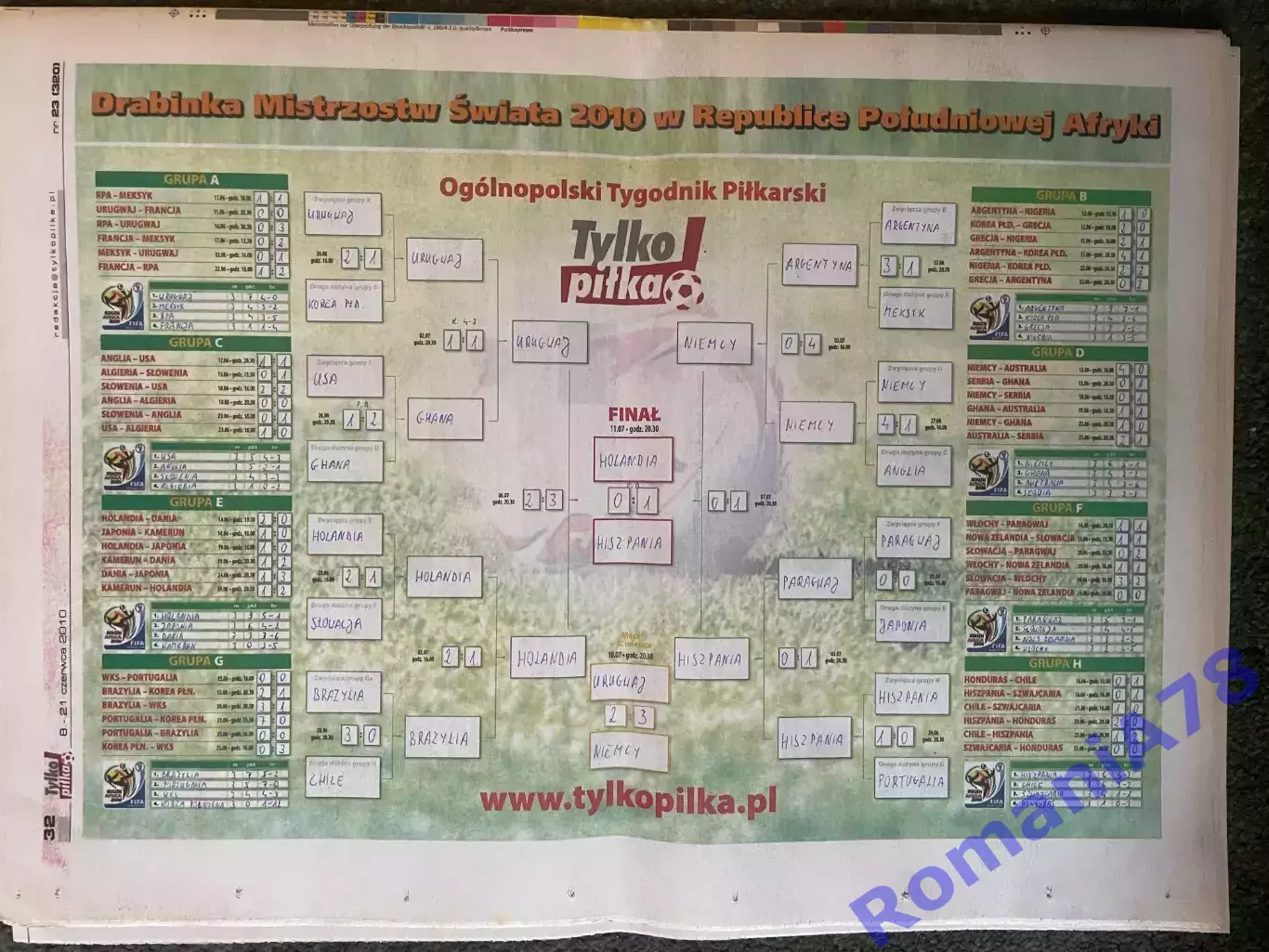Футбол.Газета.Tylko Pilka.N23/2010.Чемпіонат Світу 3