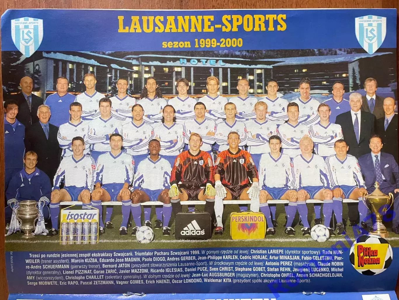 Журнал. Футбол Pilka Nozna N1/ 2000.Постер Херенвеен,Лозанна. 2