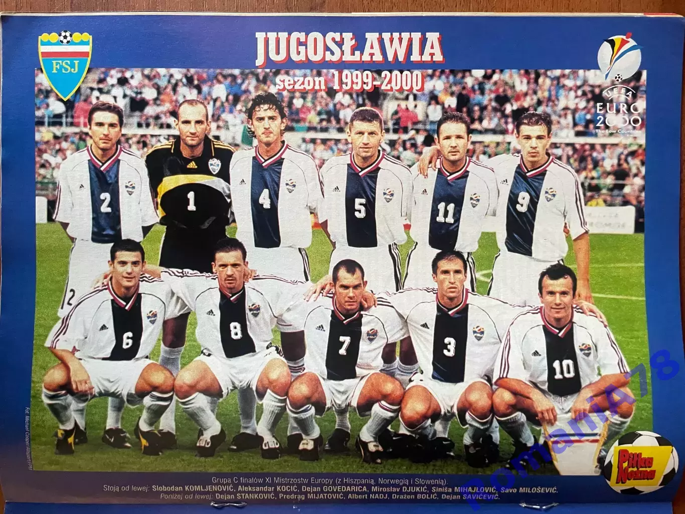 Журнал. Футбол Pilka Nozna N4/ 2000.Постер Югославія,Рейнджерс,Русенборг. 2