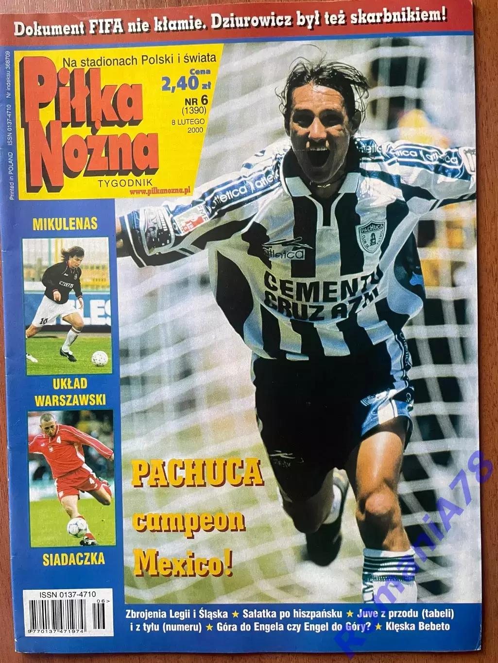 Журнал. Футбол Pilka Nozna N6/ 2000.Постер Сельта,Йерро,Таккінарді.