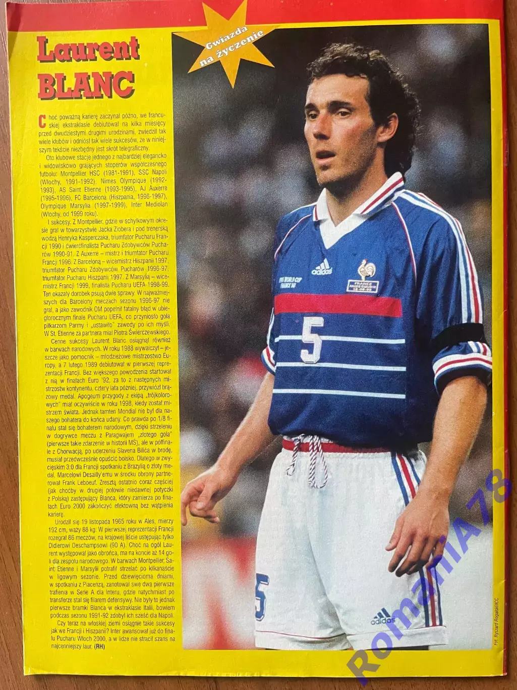Журнал. Футбол Pilka Nozna N9/ 2000.Постер Блан,Маттеус,Рух,. 3
