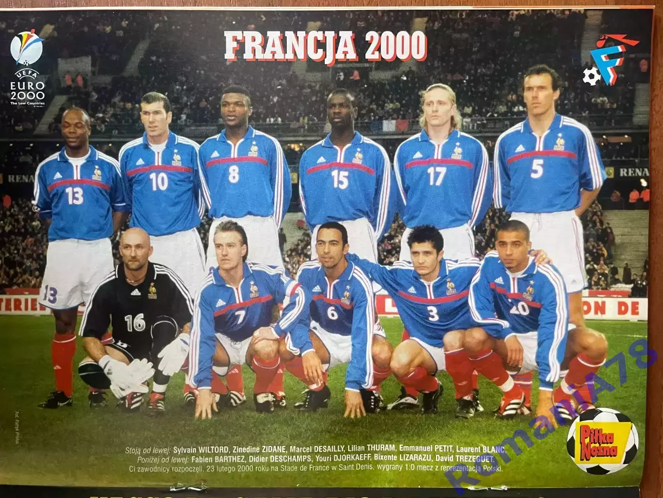 Журнал. Футбол Pilka Nozna N10/ 2000.Постер Франція,Васку Да Гама. 1