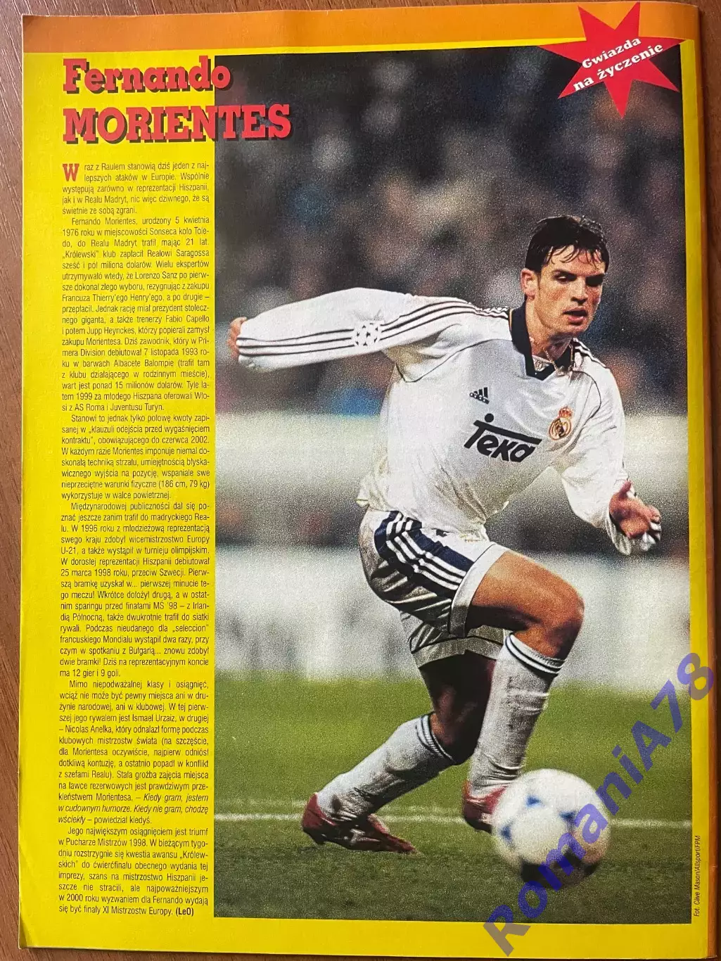 Журнал. Футбол Pilka Nozna N12/ 2000.Постер Камерун,Спортинг 3