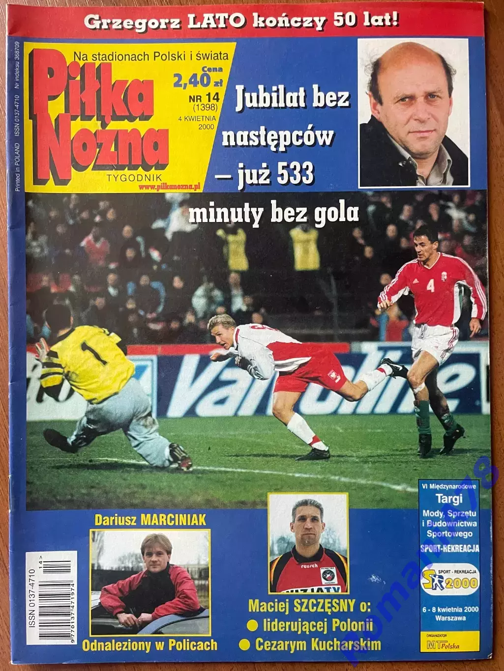 Журнал. Футбол Pilka Nozna N14/ 2000.Постер Баварія,Ржаса,Бергер