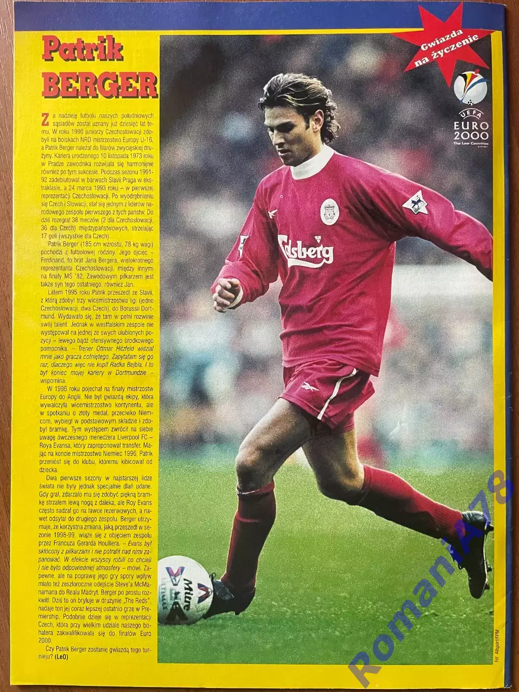 Журнал. Футбол Pilka Nozna N14/ 2000.Постер Баварія,Ржаса,Бергер 3