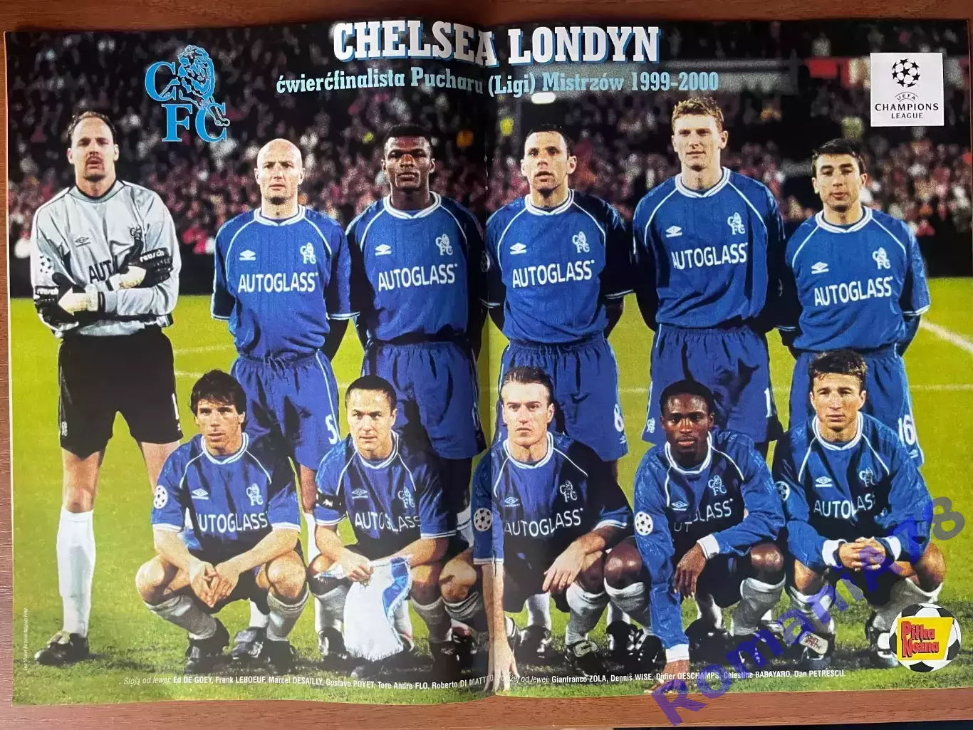 Журнал. Футбол Pilka Nozna N15/ 2000.Постер Челсі,Кілі Гонсалес 1